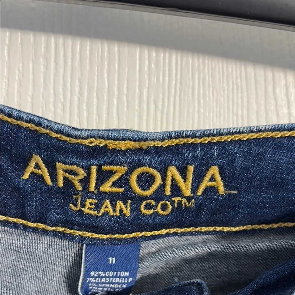 Arizona Jean Company Blue High-Waisted Jean Shorts - Picture 3 of 4